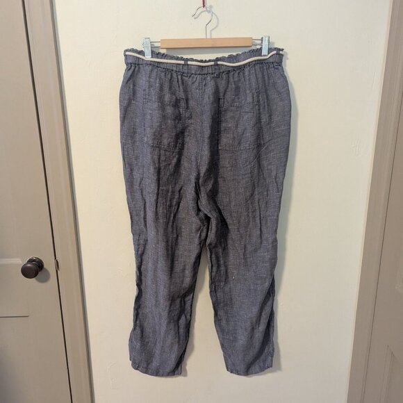 C&C California 100% Linen Pants Fisherman Core Lagenlook Chambray Rope Nautical - Picture 4 of 8